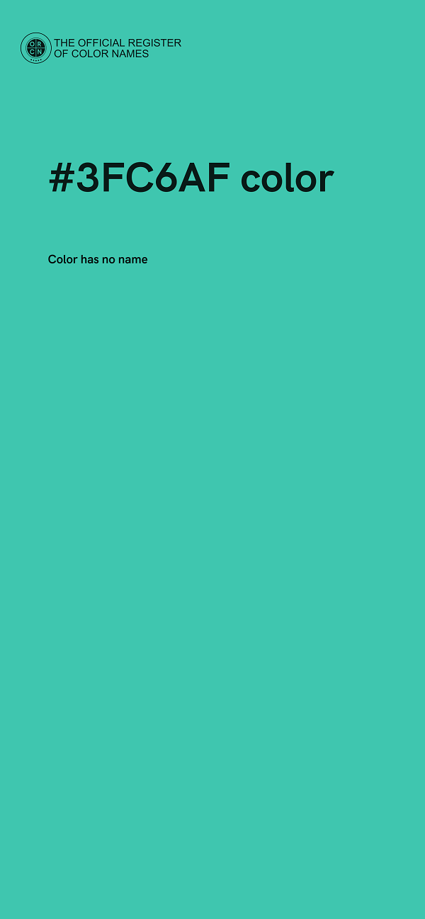#3FC6AF color image