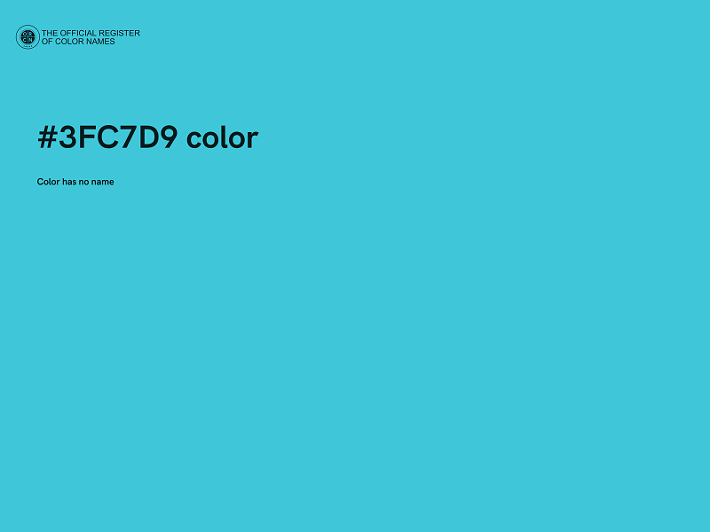 #3FC7D9 color image