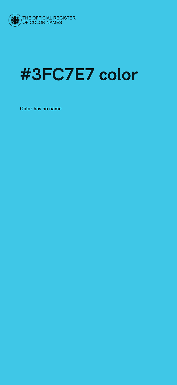 #3FC7E7 color image