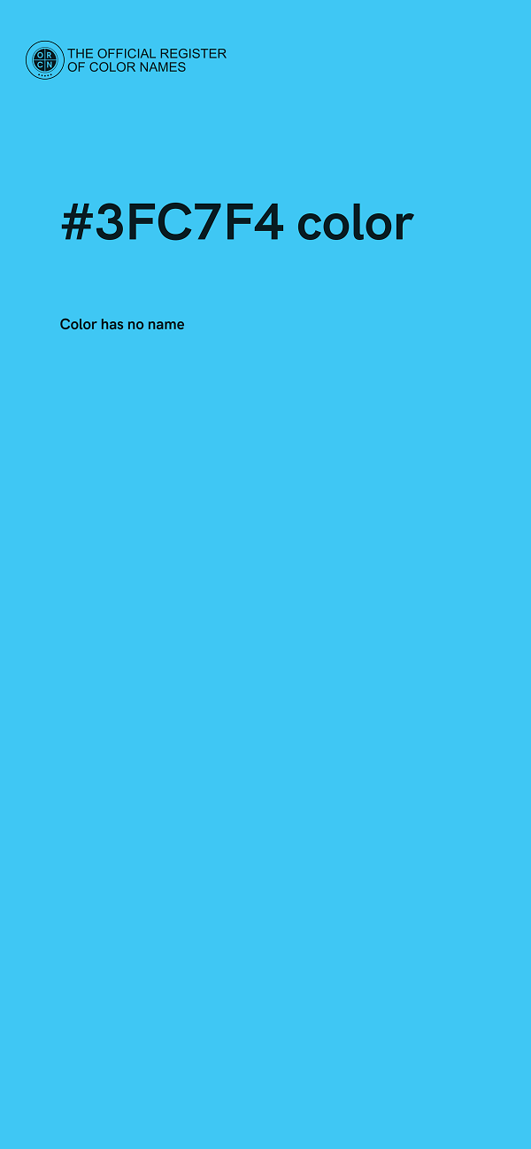 #3FC7F4 color image