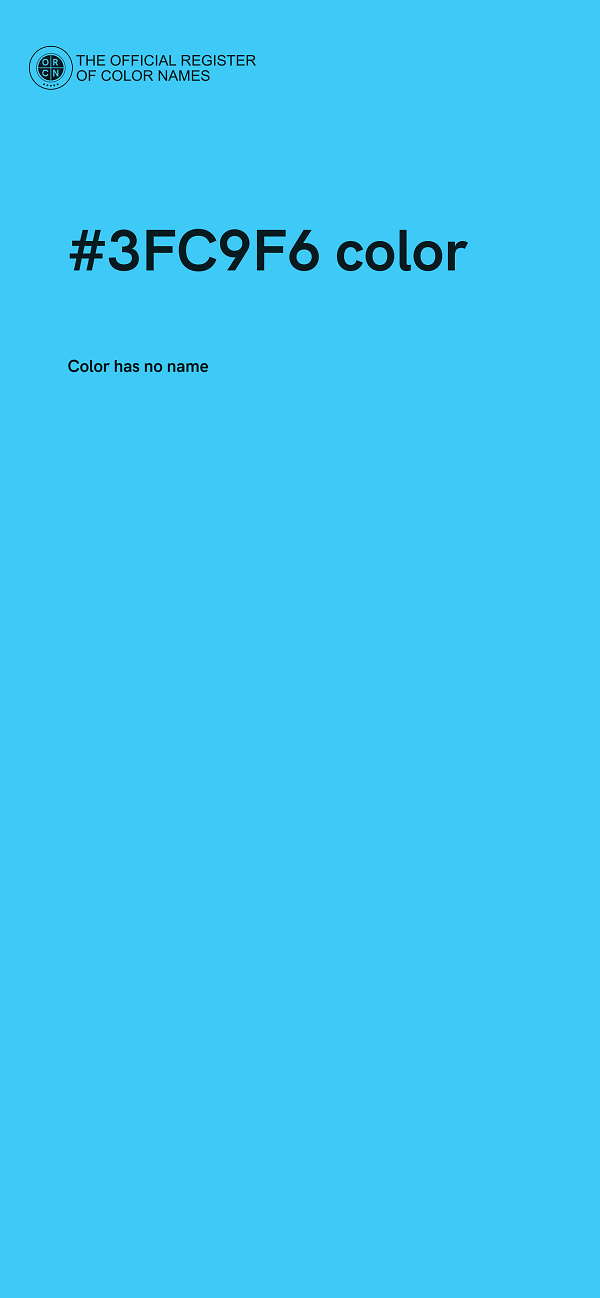 #3FC9F6 color image