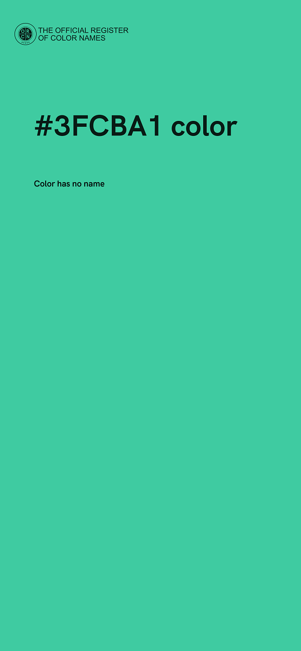 #3FCBA1 color image
