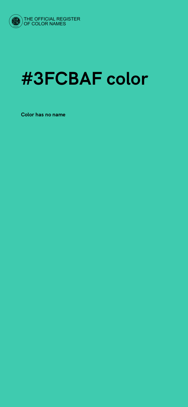 #3FCBAF color image