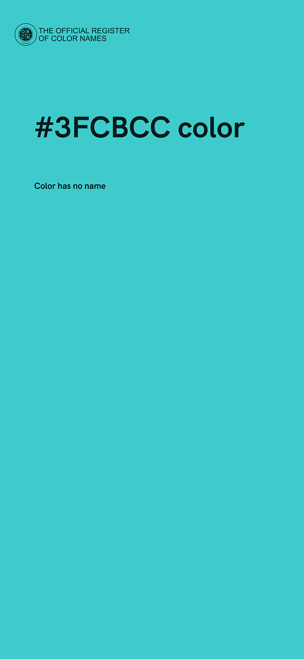 #3FCBCC color image