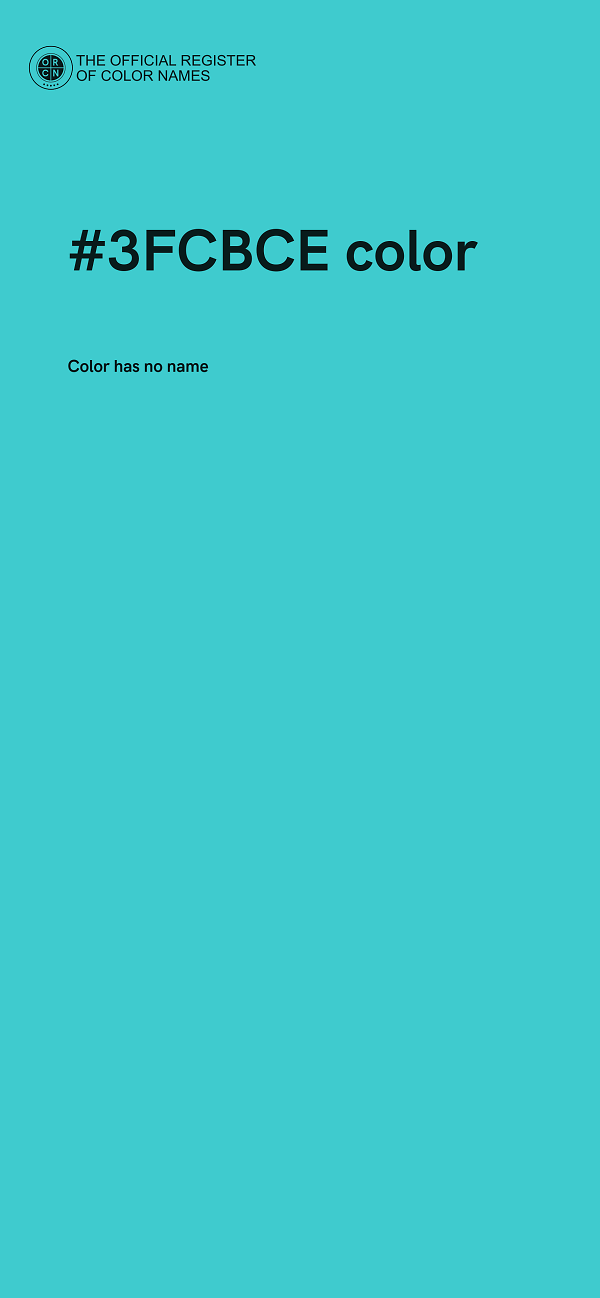 #3FCBCE color image