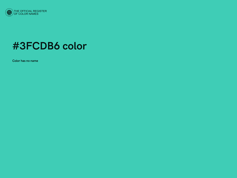 #3FCDB6 color image