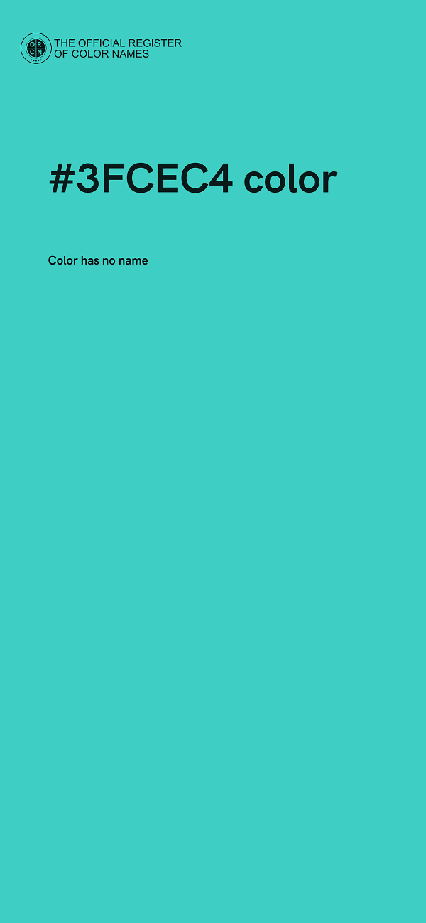 #3FCEC4 color image