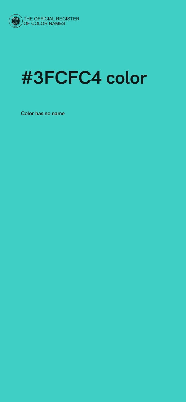 #3FCFC4 color image