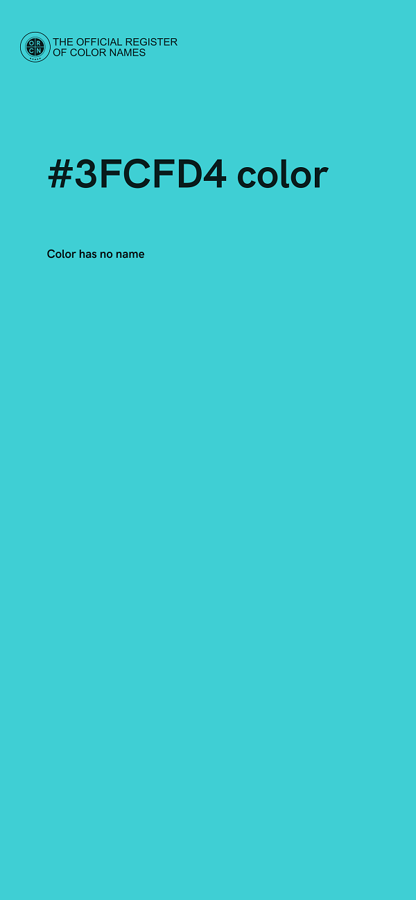 #3FCFD4 color image