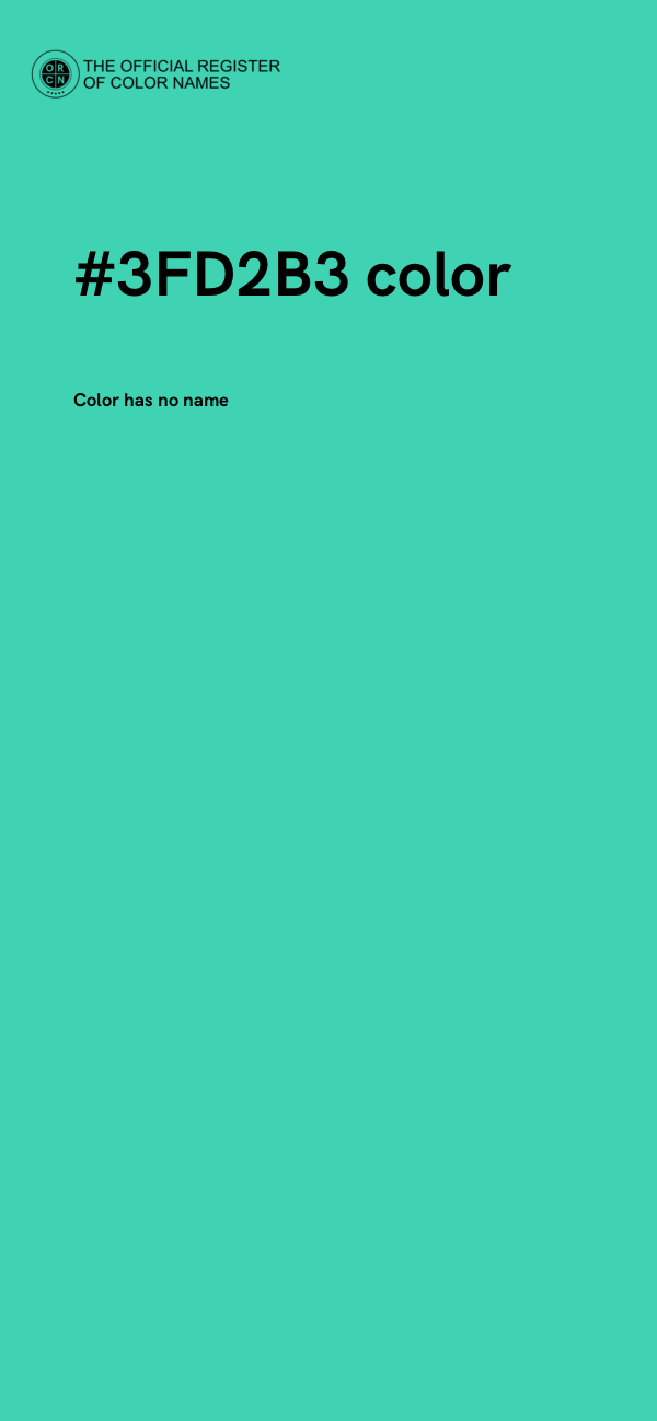 #3FD2B3 color image