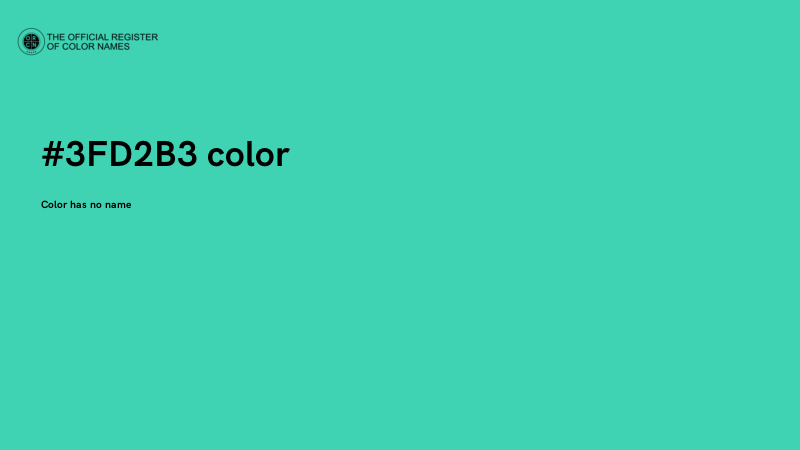 #3FD2B3 color image