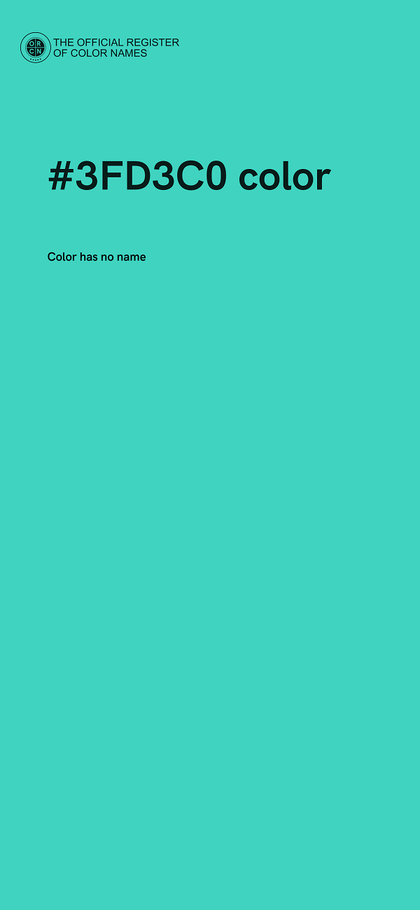 #3FD3C0 color image