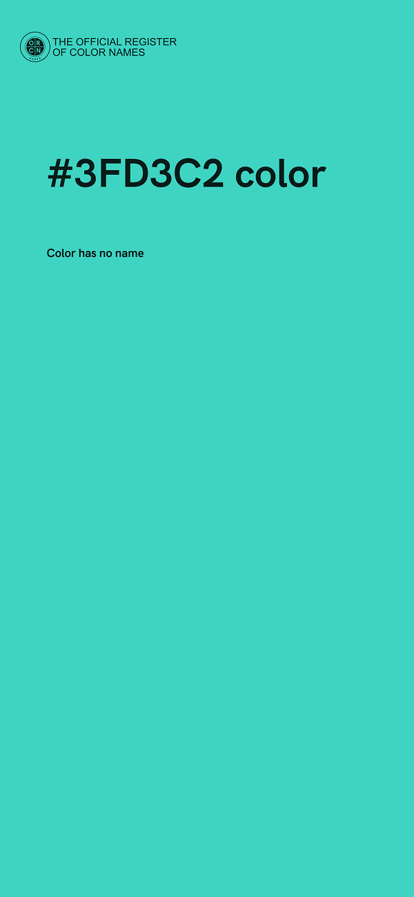 #3FD3C2 color image