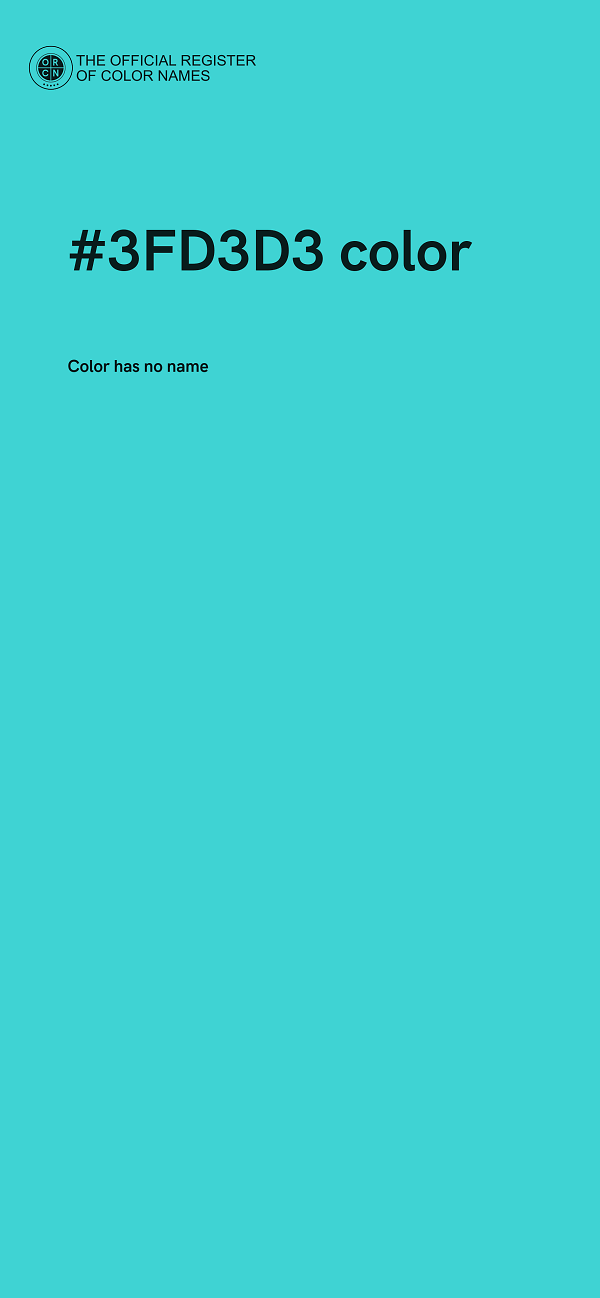 #3FD3D3 color image