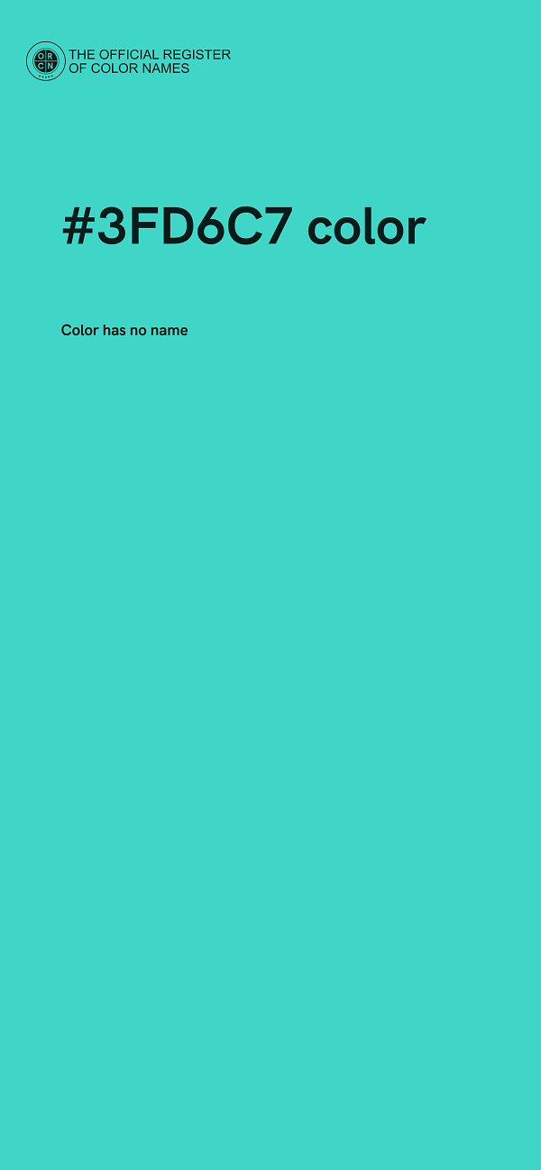 #3FD6C7 color image