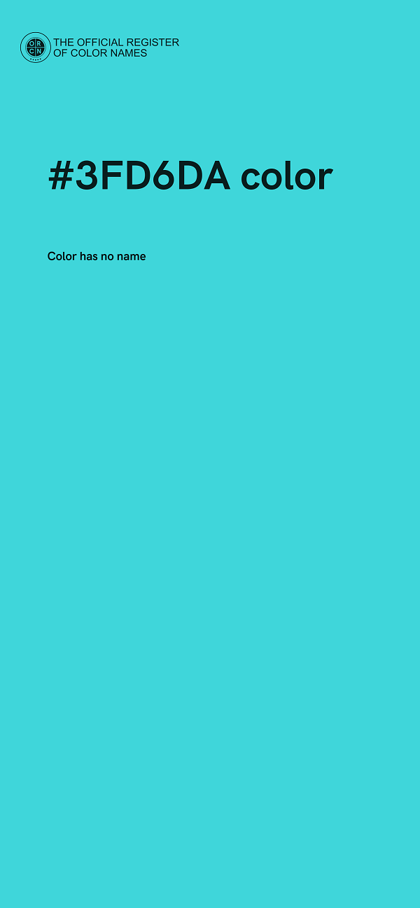 #3FD6DA color image