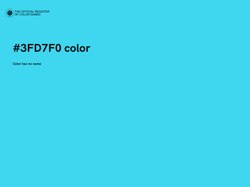 #3FD7F0 color image
