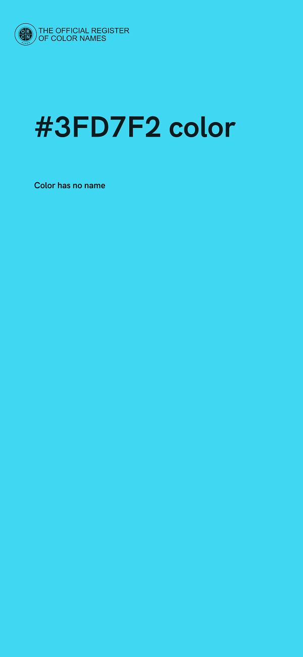 #3FD7F2 color image