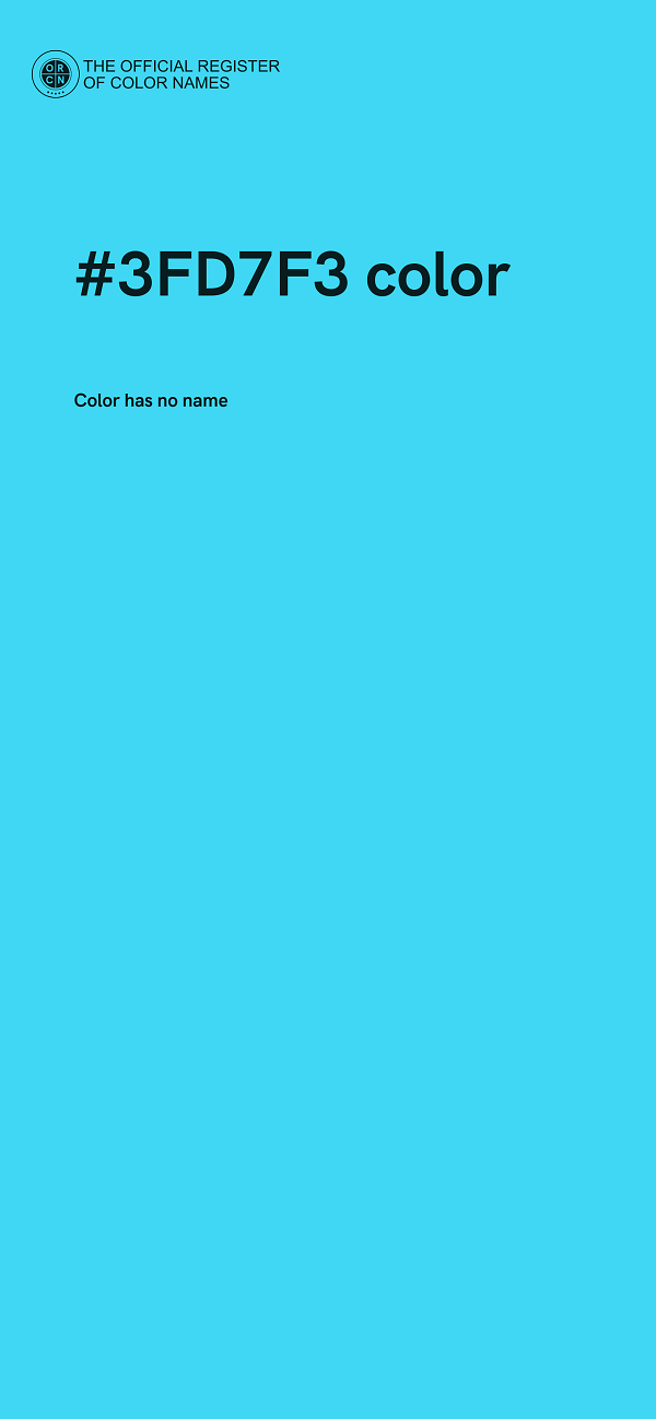 #3FD7F3 color image