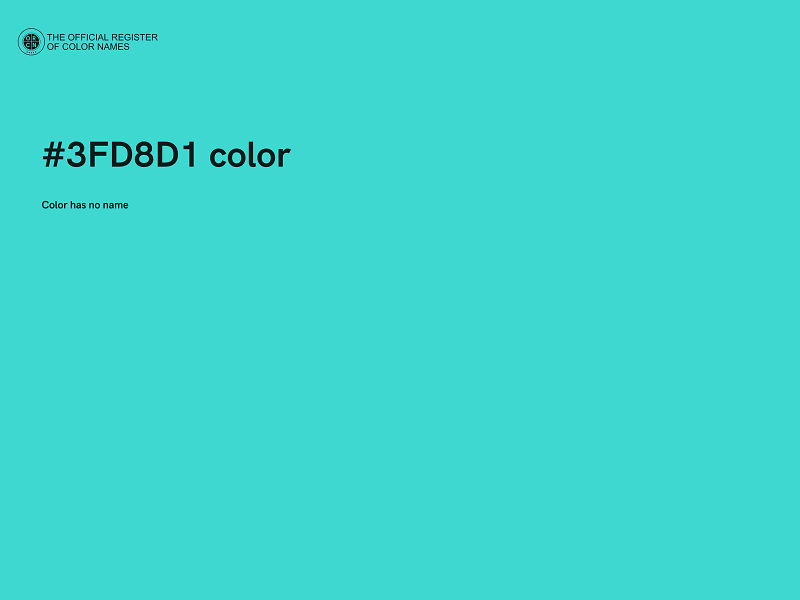 #3FD8D1 color image
