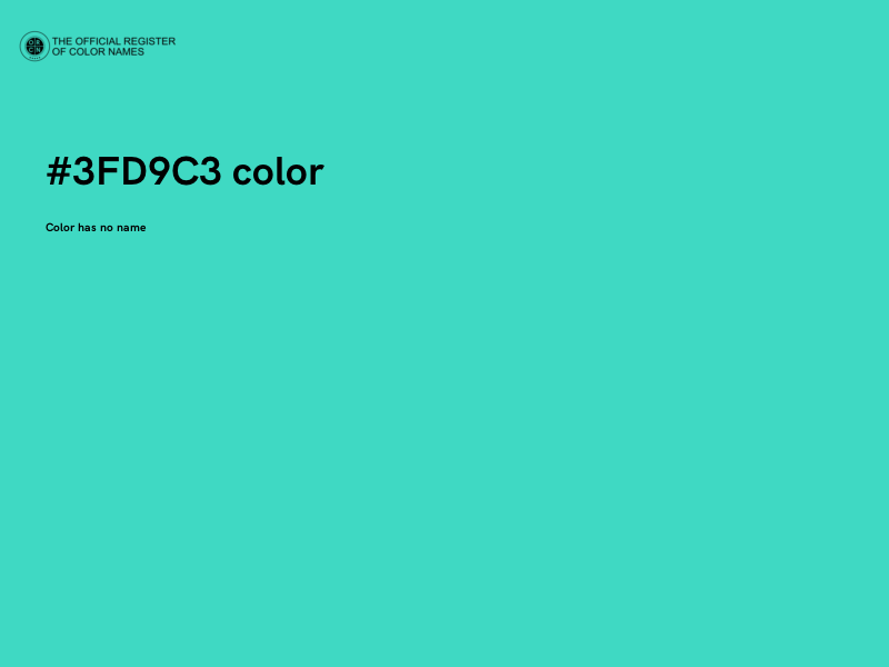 #3FD9C3 color image