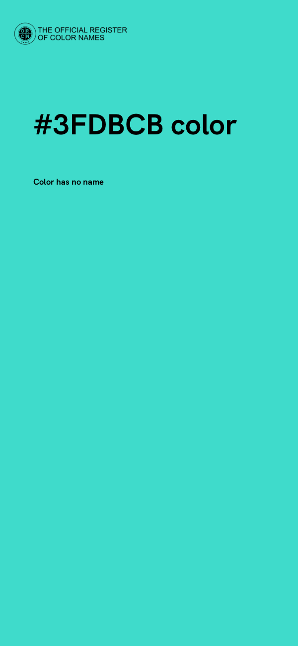 #3FDBCB color image