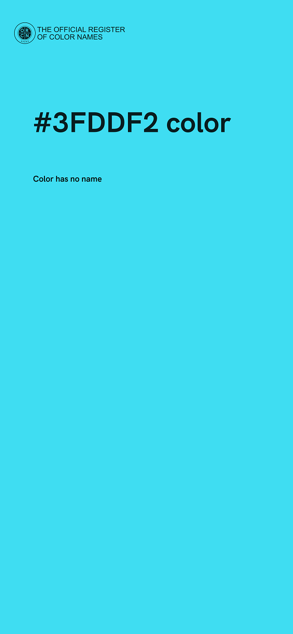 #3FDDF2 color image