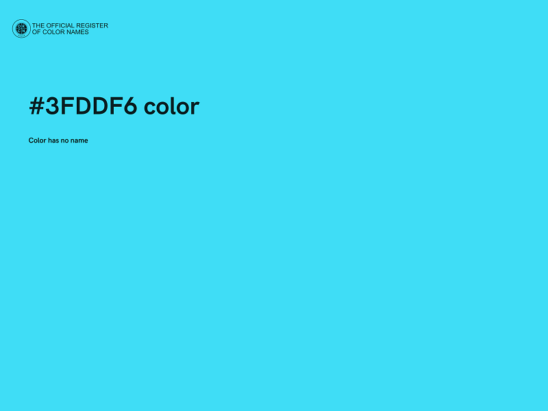 #3FDDF6 color image