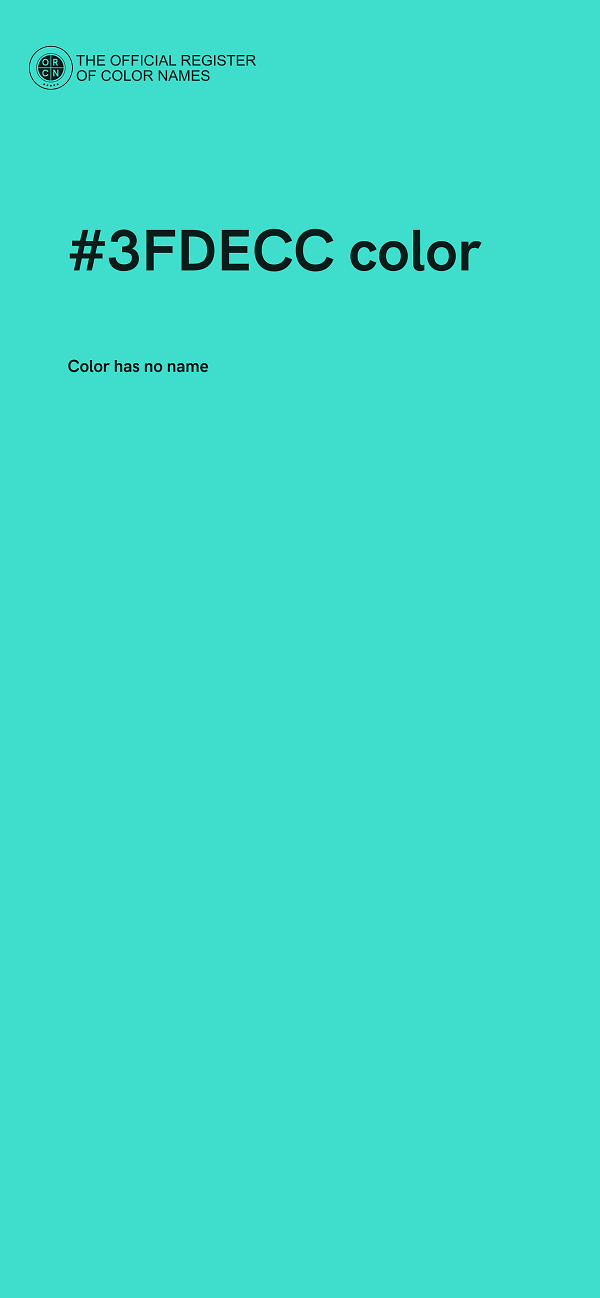 #3FDECC color image
