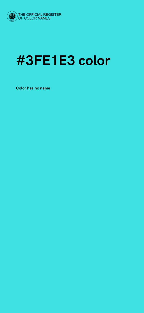 #3FE1E3 color image
