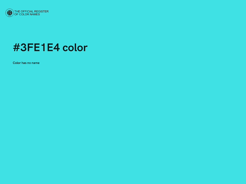 #3FE1E4 color image