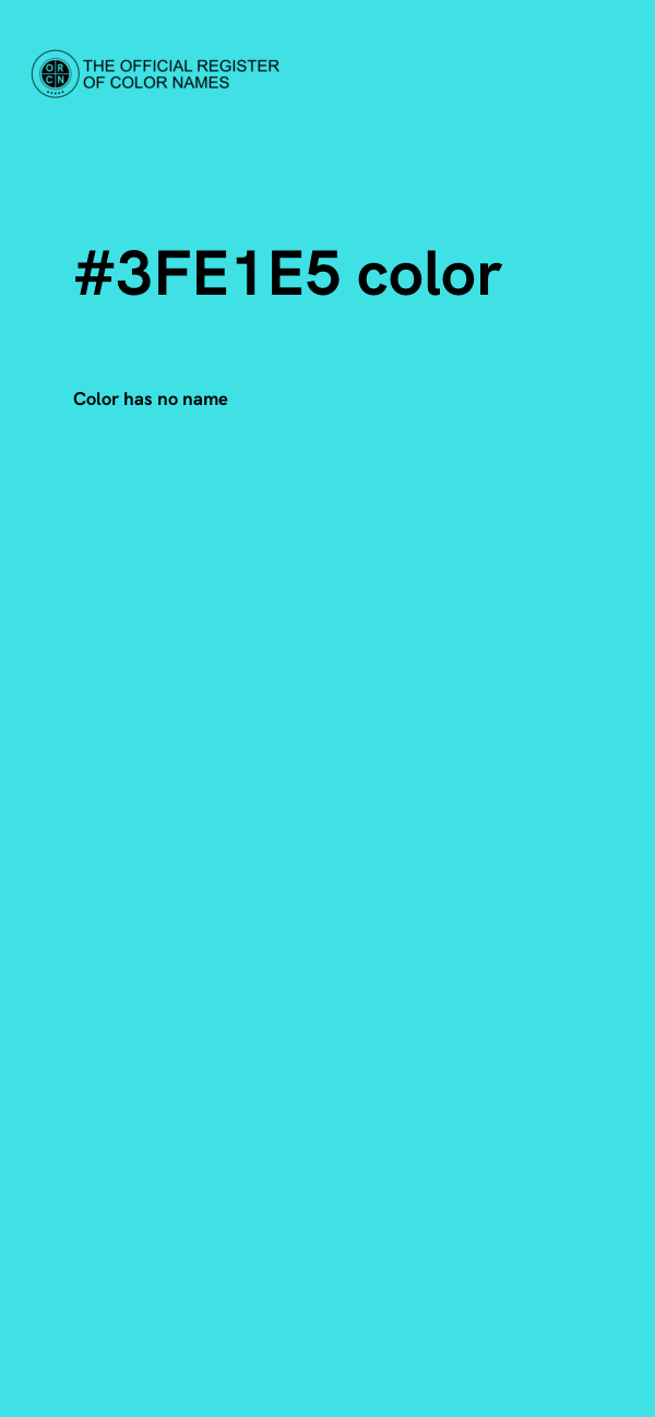 #3FE1E5 color image