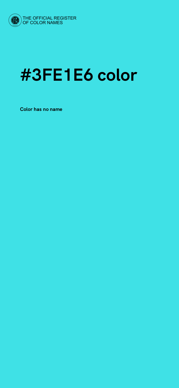 #3FE1E6 color image
