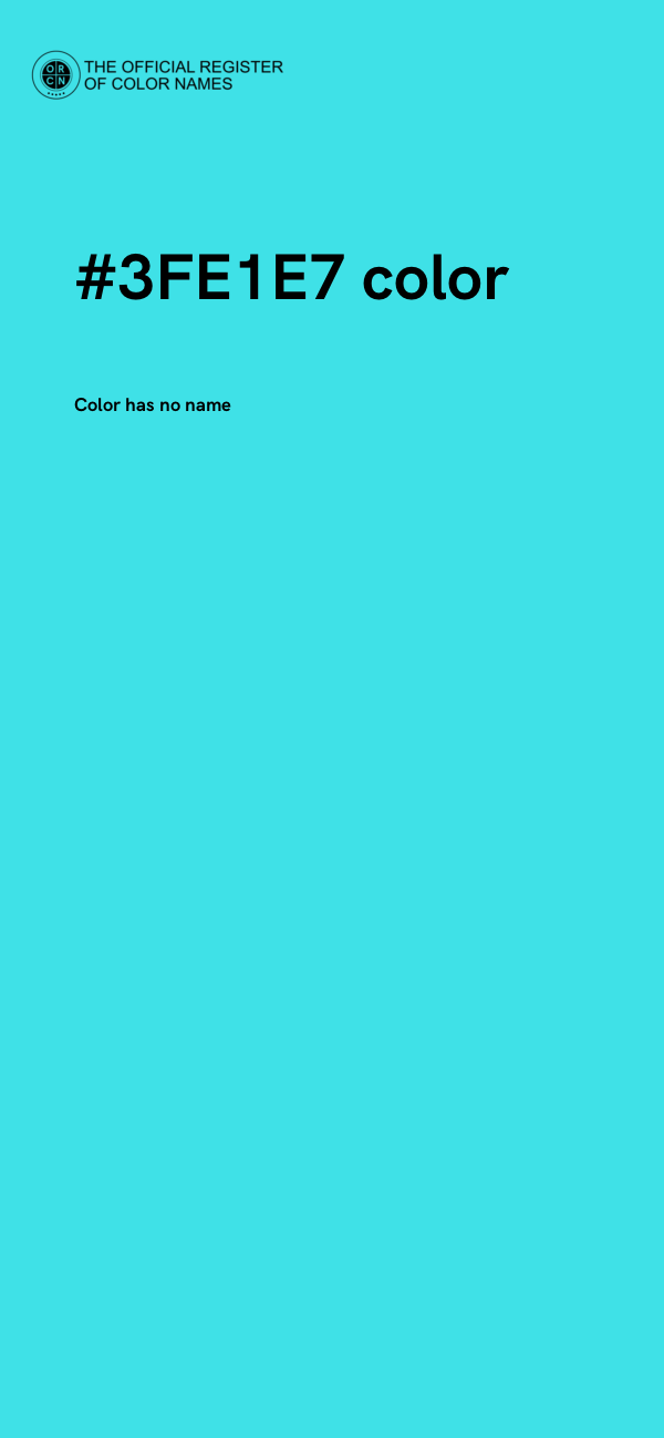 #3FE1E7 color image