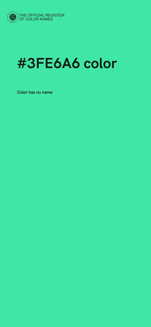 #3FE6A6 color image