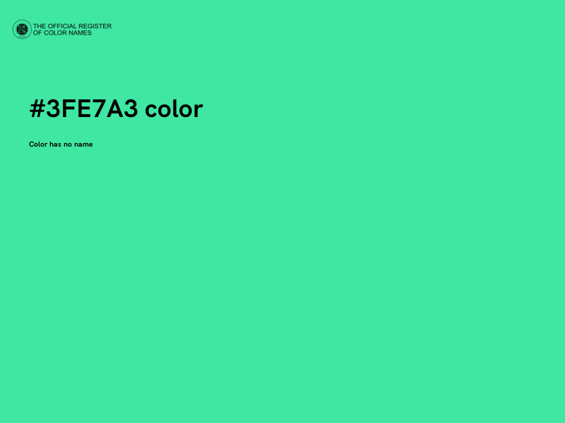 #3FE7A3 color image