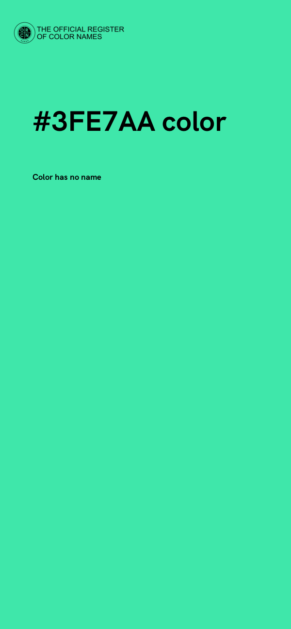 #3FE7AA color image