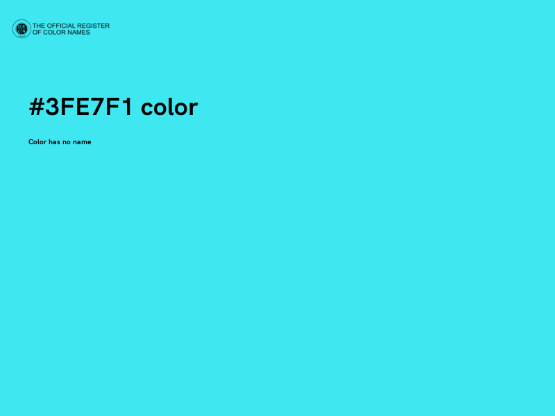 #3FE7F1 color image