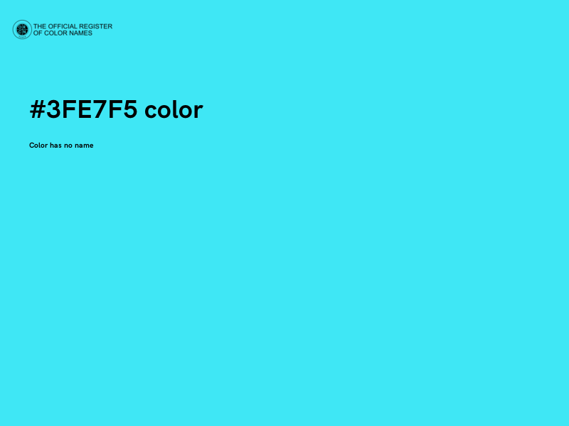 #3FE7F5 color image