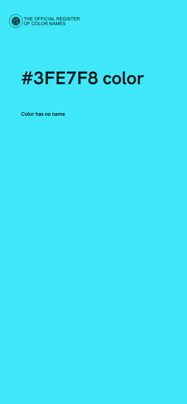 #3FE7F8 color image