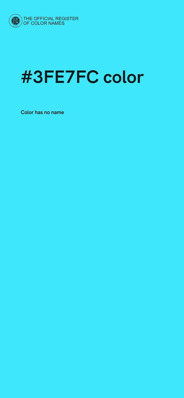 #3FE7FC color image