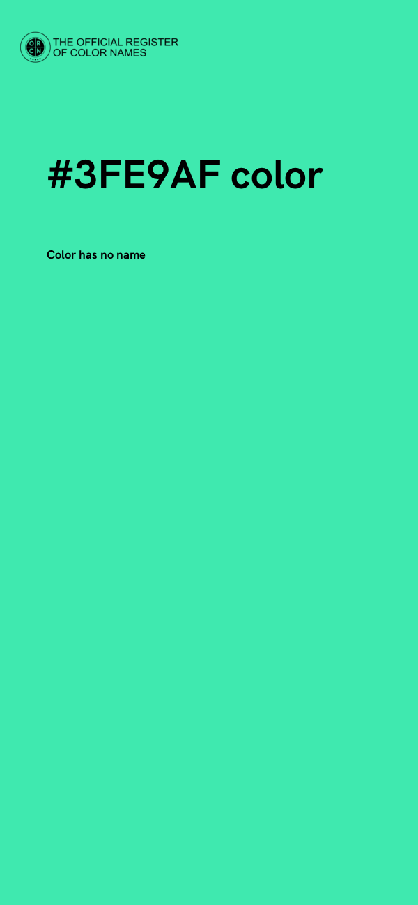 #3FE9AF color image