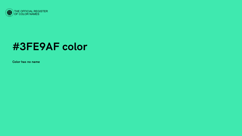 #3FE9AF color image