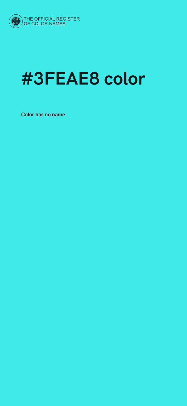 #3FEAE8 color image