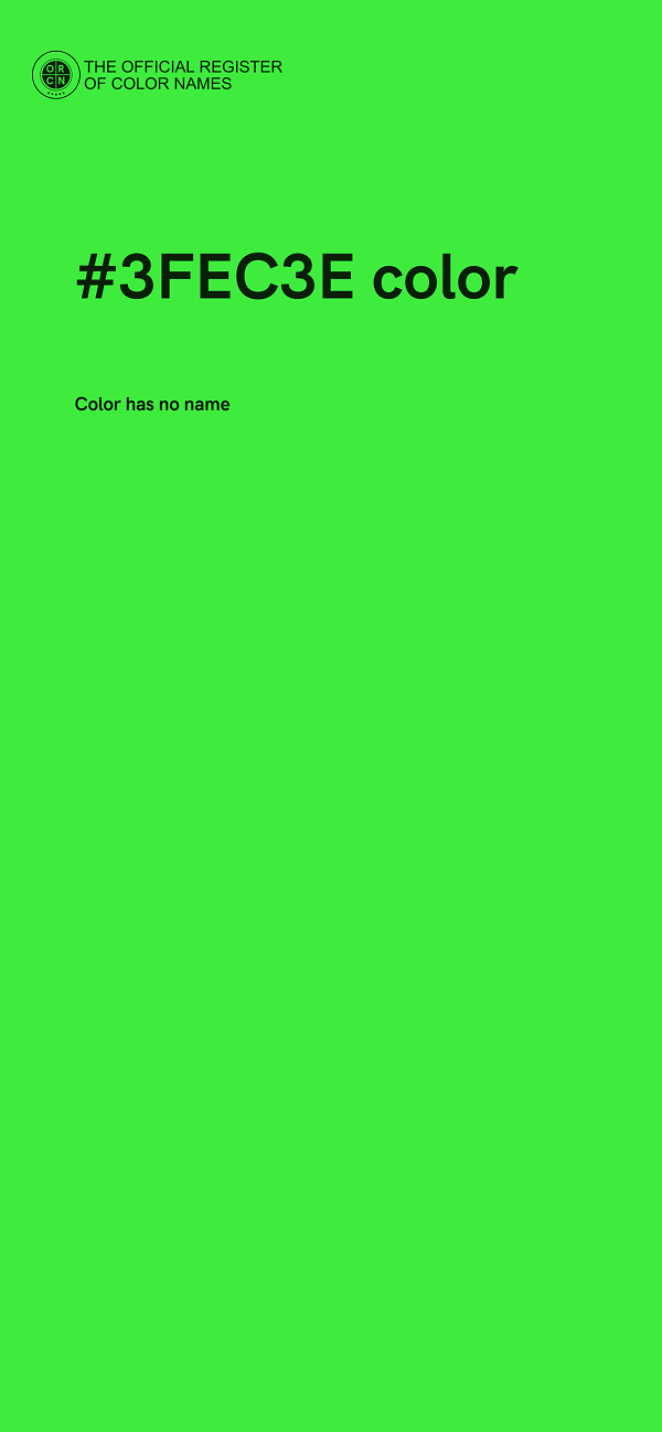 #3FEC3E color image