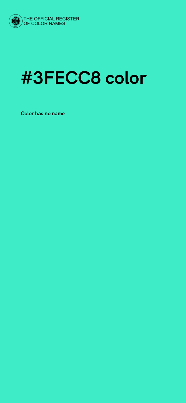 #3FECC8 color image