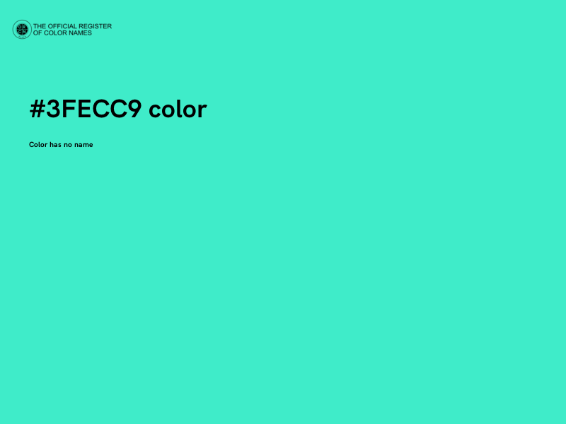 #3FECC9 color image