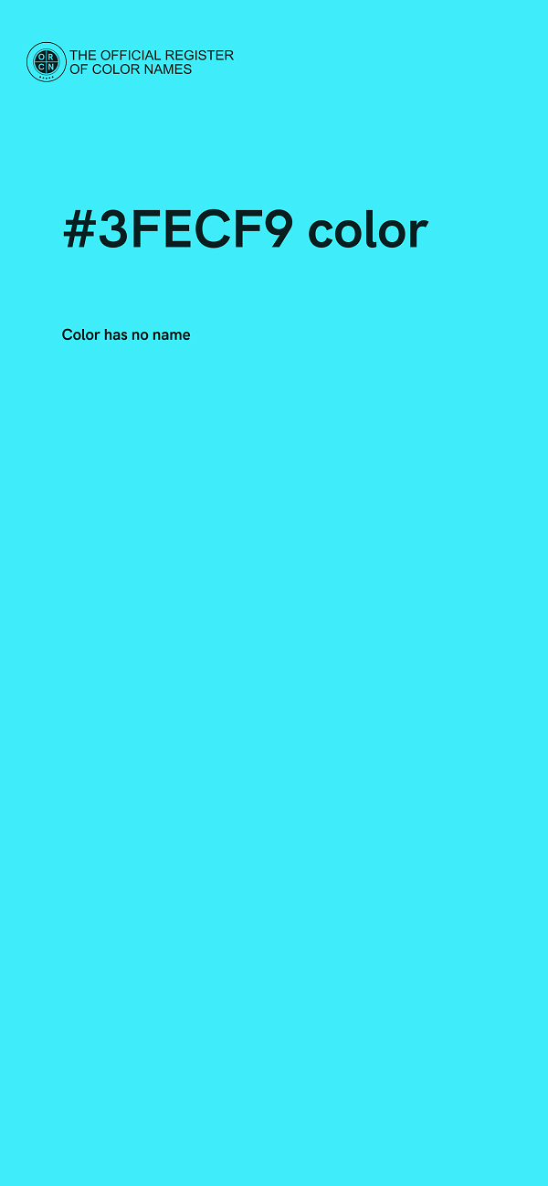 #3FECF9 color image