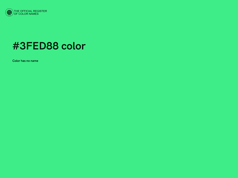 #3FED88 color image