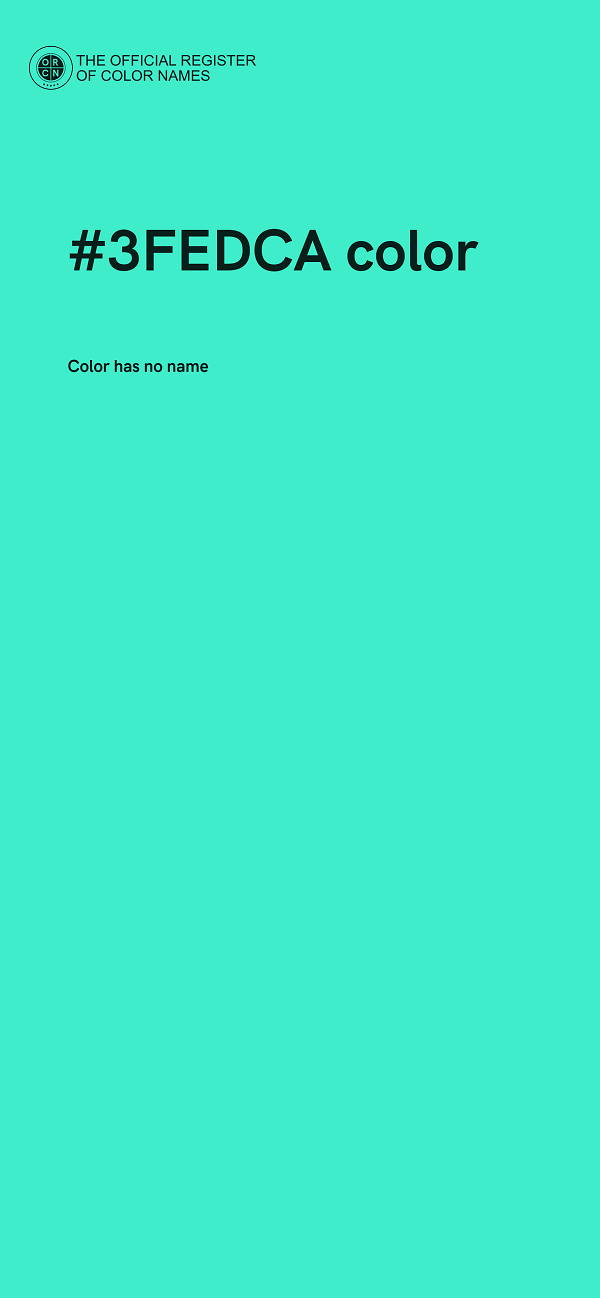 #3FEDCA color image